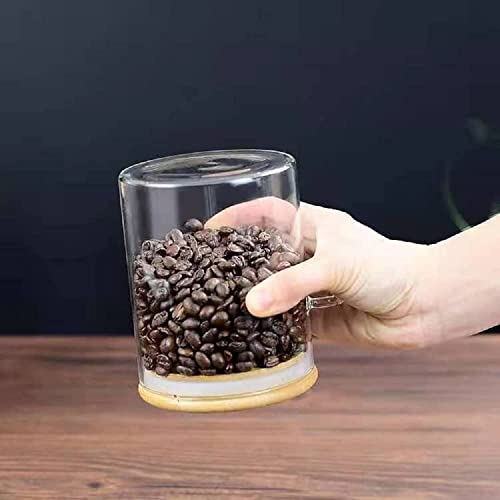 Cghwbea Glass Jar Containers,17Oz 100% Sealed Borosilicate Glass Bamboo Spice Jars With Bamboo Seal Lid Wooden Spoona For Candy, Spices, Coffee Beans, Nuts, Condiments, Cookies, Flour.(2Pcs) #TOP3
