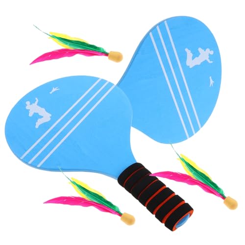 Abaodam 1 Set Badminton Racket Set Portable Indoor Sports Game with Reusable Rackets Shuttlecock Paddles Bag for Backyard Beach Fun