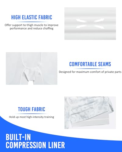 Image of maamgic Mens 5 inch Gym Running Shorts for Men 2 in 1 Quick Dry Workout Athletic Shorts