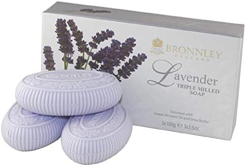 Bronnley England Triple Milled Soaps for Women, Lavender, 3.5 Ounce