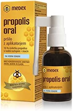 Medex Propolis Oral in Water Solution, Spray With Applicator, 30 ml ( Honey and Bee Products )