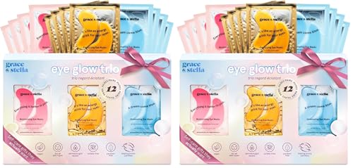 Image of grace&stella Under Eye Patches (12 pairs) Eye Masks for Puffy Eyes and Dark Circles-Gifts for Women,Bridesmaids,Birthdays,Bachelorette Party,Self Care Gifts-for Women-Vegan Cruelty-Free,(Pack of 2)