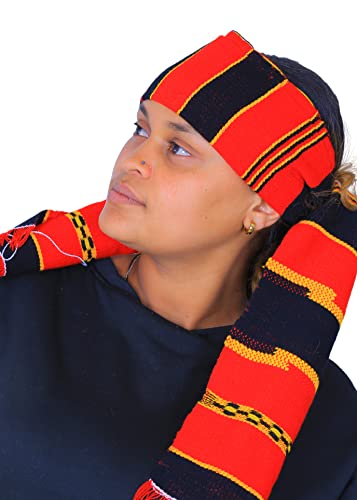 Ethiopian Red Gold Black Stripe Scarf Traditional Ethnic Wolita Cotton Clothe. handmade cotton scarves2