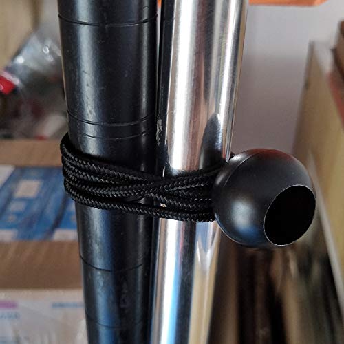 Ball Bungee Cords, 50 Packs, 4 Inch Black Tie Down Cords for Tarp