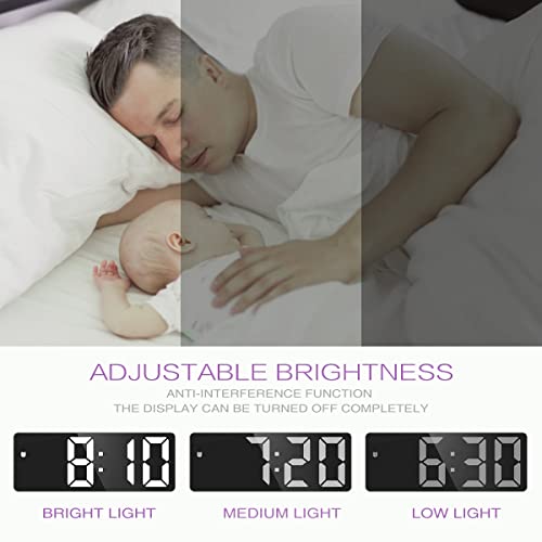 Alarm Clocks For Bedrooms, [Newest] Digital Led Clock, 6.5'' Desk Clock With Usb Charging, Adjustable Brightness, Snooze, Alarm Clocks For Kids Elderly Home Office #TOP2