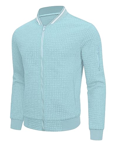 SAVKOOV Mens Lightweight Jacket Casual Bomber Jacket Varsity Coat