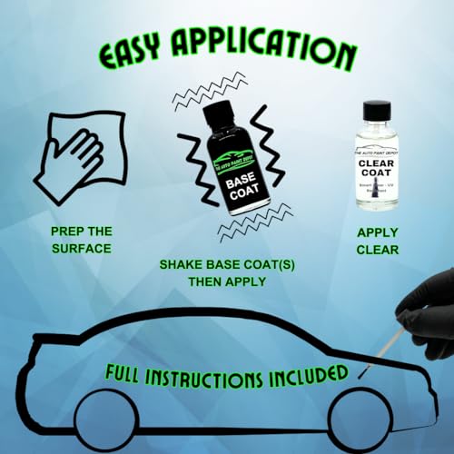 Auto Paint Depot Touch Up Paint for Tesla S, X, 3, Y, Sunset Red PPMR (All Years, All Models) One Ounce with Clear Coat