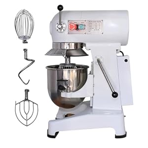 Hakka Electric 10 Qt Stand Mixer 750W Stainless Steel Commercial Industrial Food Mixer 110V/60Hz Heavy Duty Planetary Bread Pizza Countertop Mixer with 3 Adjustable Speeds