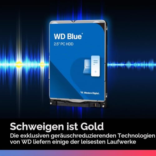 WD Blue 1 TB, 2,5 Zoll (interne HDD, hohe Zuverlässigkeit, SATA 6 Gbit/s-Schnittstelle, 128 MB Cache… – Ansicht 4