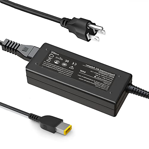 65W USB Tip AC Adapter Laptop Charger for Lenovo ideapad G50-45 G51-35 G50-70 G50-80 U530 300-17ISK 700-15ISK G40-80 Thinkpad 11e Yoga 11e Chromebook E570 E555 E550 T540P T440 T440P Power Supply Cord