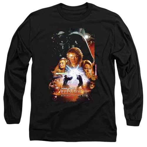 T-shirt Star Wars Episode III manches longues fini les imprimés geek qui s'effacent