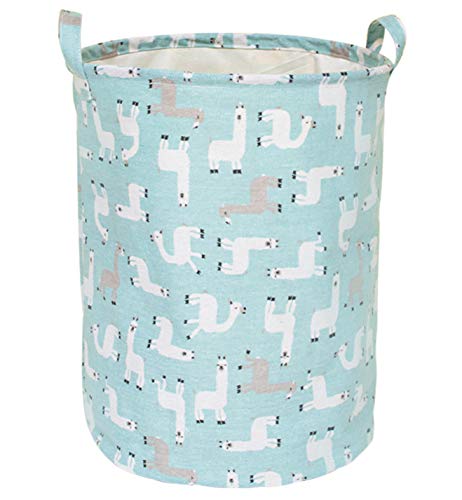 LEELI Laundry Hamper with Handles-Collapsible Canvas Basket for Storage Bin,Kids Room,Home Organizer,Nursery Storage,Ba