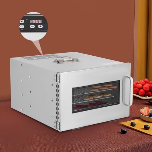 Edelstahl Dörrautomat Dörrautomaten Dehydrator Dörrgerät Obsttrockner Lebensmitteldehydrator Dörrgerät 6 Ebenen Trockner Edelstahl – Bild 8