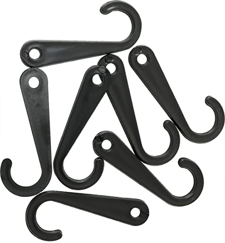 MEETOOT 200 unids gancho de plástico para calcetería 43.7x17mm color negro J gancho para calcetines ropa venta al por menor pantalla colgador