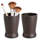 iDesign Plastic Bathroom Tumbler for Countertop or Vanity Storage - Set of 2 - Bronze