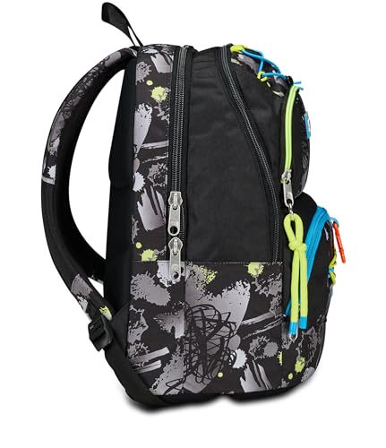 Sac à dos d'école multi-poches pour cours et lycée avec poche PC - 5