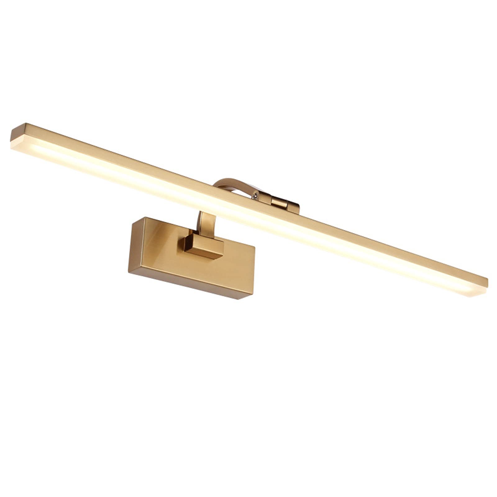 Iluminación de tocador luz frontal de espejo LED de 61 cm impermeable dorada 8
