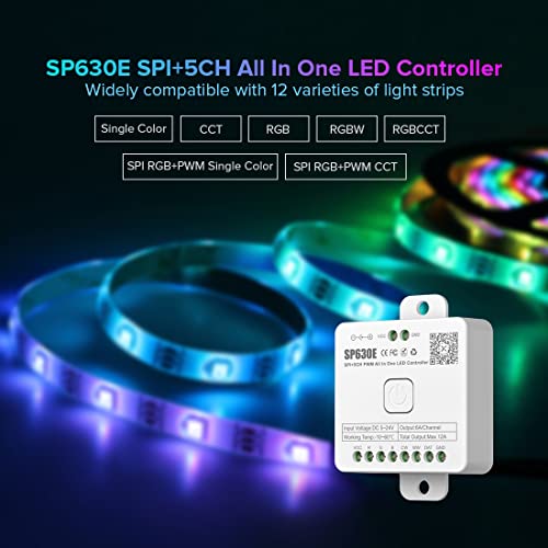 Tira de LED RGB 6.5FT BTF-LIGHTING FCOB WS2812B 160LED/m miniatura 6