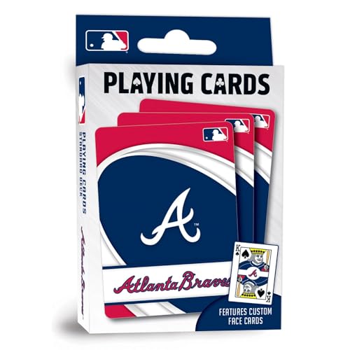MasterPieces Officially Licensed MLB Atlanta Braves Playing Cards - 54 Card Deck for Adults