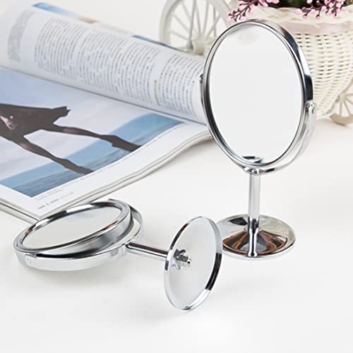 Espejo de maquillaje de mesa doble cara 2x aumento miniatura 2