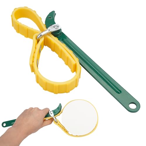 Llave Filtro Aceite Moto, 9 Pulgadas Multifunción Llave de Correa de Goma, Ajustable Llave de Filtro de Aceite, Llave Filtro Aceite Coche Universal para Reparaciones de Automoción, Náutica, Fontanería