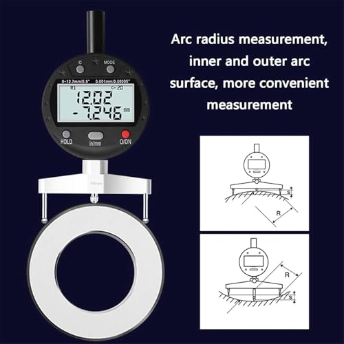 Digitales Radius-Messgerät, hochgenaues Messwerkzeug mit mehreren Backengrößen, ideal für Präzisionsarbeiten an mechanischen Teilen und Holzformen