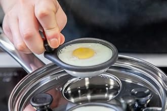 KitchenCraft Non Stick Egg Poacher Cup for Single Egg, Metal, 7 cm (2.8")