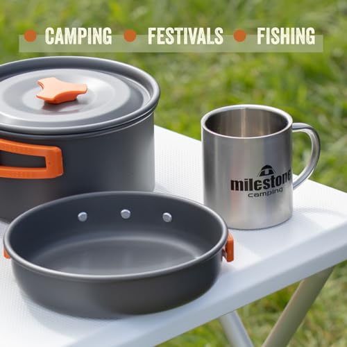 Milestone Camping 28000 Folding Camping Table/Lightweight & Portable/Anti-Slip Feet & Wipe Clean Top Surface/Great For Caravans, Picnics, Camping & Fishing Trips, White - Image 7