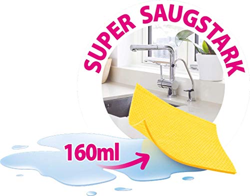 Spontex Sponsdoek Classic Antibac, met antibacteriële bescherming voor hygiënische reiniging, 100% biologisch… - Image 6