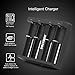 Dottmon LED 4-Slots Intelligent Universal Battery Charger for 3.6V/3.7V Li-ion 10440 14500 14650 16340 17670 18500 18650 18700 22650 20700 21700 22700 25500 26650 26700 Batteries