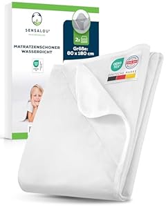 Sensalou wasserdichter Matratzenschoner 80 x 180 cm 2er Set – ideal für Camping, Wohnmobil & Gäste – Inkontinenz Allergiker Matratzenbezug Laken mit Nässeschutz, wasserdicht & waschbar