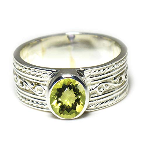 Image of 55Carat Choose Your Color Genuine Gemstone Sterling Silver Ring Band Vintage Handmade Jewelry Sizes 5-12