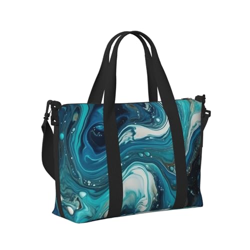 Travel Duffle Bag Marble Liquid Texture Weekender Overnight Bags Luggage Bag for Women Men Waterproof Sports Gym Bag Hand Bag with Shoulder Strap3
