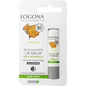 LOGONA Naturkosmetik Rijke lippenbalsem verzorgt en verwent de delicate lippenhuid met rijke verzorging (1 x 4,5 g)