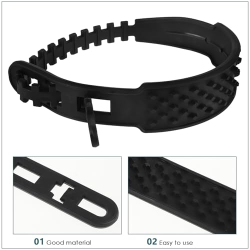 Cadenas de nylon PLAFOPE negras antideslizantes para neumáticos de motocicleta, 4 piezas 3