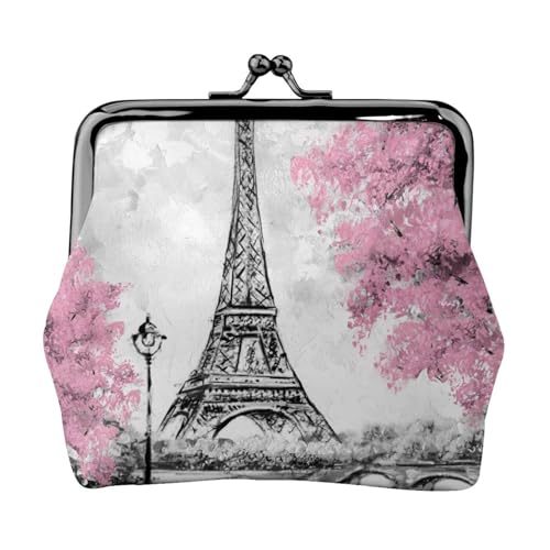 Coin Purses Gift Bag With Clasp Kiss Lock Change Pouch Oil Painting Art Paris France eiffel tower Mini Coin Wallet Vintage Trinkets Pouch