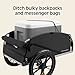 Retrospec Rover Hauler Bike Cargo Trailer - Foldable Frame with Weather-Resistant Fabric & 80lb Capacity - Universal Bike Trailer for 20-29in Wheels - Includes Safety Flag & D-Ring Anchors