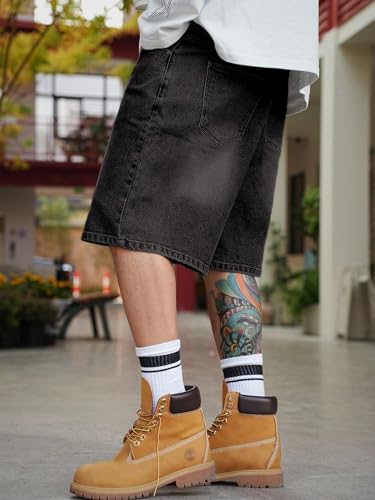 Image of Lymio Shorts for Men | Denim Shorts for Men | Regular Fit Casual Jean Half Pants Knee Length Trousers (LMHP-54-55)