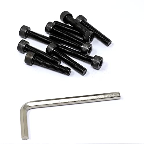 Image of iexcell 10 Pcs M8 x 40mm Thread Pitch 1.25 mm Alloy Steel 12.9 Grade Hex Socket Head Cap Screws Bolts Kit, Black Oxide Finish