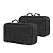 AMYIPO MOLLE Pouch Multi-Purpose Compact Tactical Waist Bags Utility Pouch (94.52.5 inch Black Pouch (2-PCS))