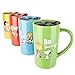 Peanuts Snoopy Gentle Reminders 18oz Travel Cup w/Lid, Stoneware, 4-Pack, Assorted Colors