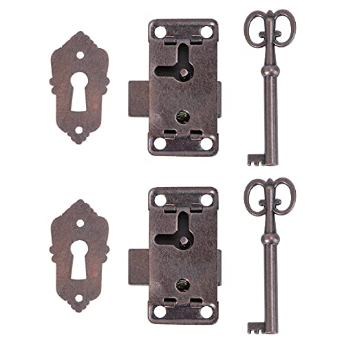 Catálogo de Cerraduras de muebles los 10 mejores. 45 YARNOW Cerradura De Muebles Vintage En Rojo Bronce 2 Piezas Para Cajas De Madera Joyeros Gabinetes Y Cajones Con Instalación Fácil