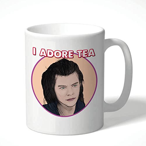 Cheeky Chops Taza Harry Styles - I Adore Tea - Divertida taza de cumpleaños para oficina CMUG18