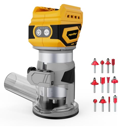 Cordless Brushless Wood Router Compatible with Dewalt 20V 60V Battery