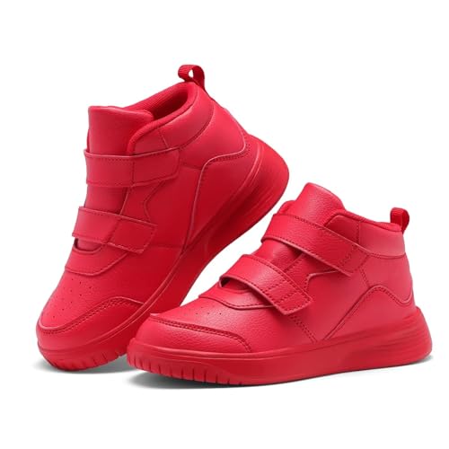 Image of Boys Girls Sneakers for Kids High Top Casual Lightweight Classic Adjustable Strap Dual Hook and Loops Running Shoes