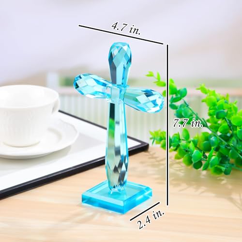 Image of YWHL Religious Cross Gifts for Women Men, Handmade Christian Standing Cross