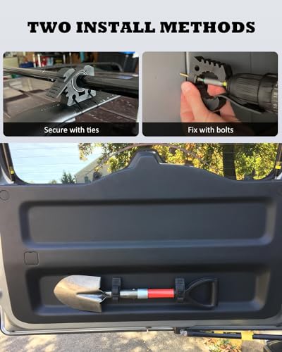 Image of Quick-Release Clamp Mount Rubber Clamp Grip for 1-1 /7'' to 1-3 /7'' Diameter Tools and Equipment Used on Off-road vehicle, UTV, ATV, Van, Trucks, Boat & Train- 12 Pack