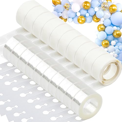 Image of Balloon Arch Kit, 20 Rolls Balloon Arch Strip Kit for Garland, 164 Ft Balloon Tape Strip Double Hole, 1000 Dots Glue Point Tape for Birthday Valentines Wedding Graduations Party Decorations