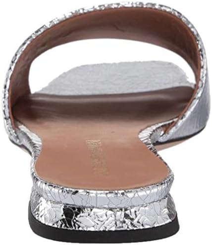 Emporio Armani Women's Open Square Toe Slide Sandal, Silver, 40 Medium EU (10 US) | Image 2