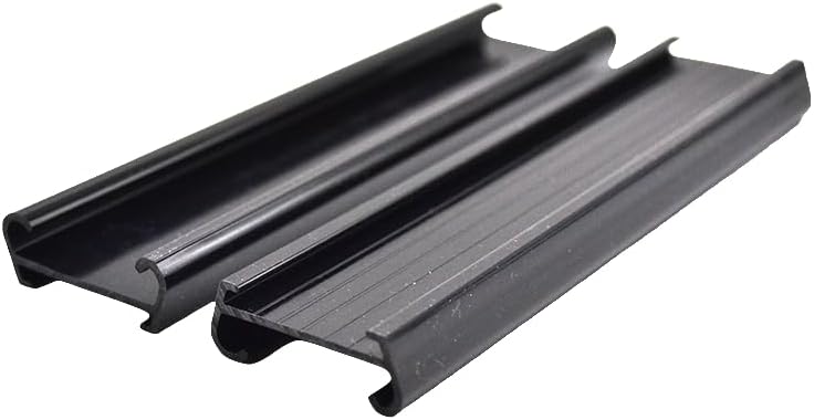 4 Pack Wire Shelf Label Holder Plastic Black 6” Long, Wire Shelving Rack Label Holder Compatible with Metro Shelves, Shelf Tags Shelving Clips for Heavy Duty Commercial Use image 3